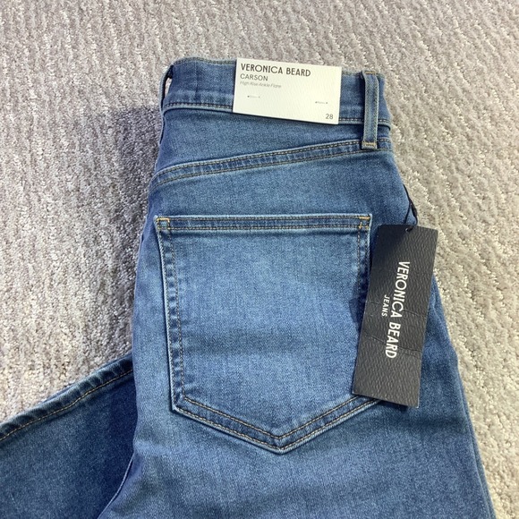 Veronica Beard Denim - Veronica Beard Carson High Rise Ankle Flare Jeans French Kiss Blue Size 28 NWT